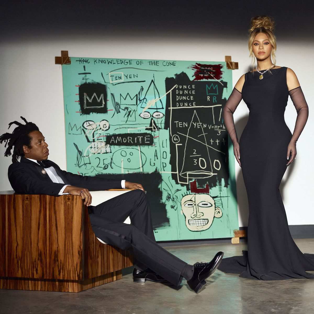 Cặp đôi Beyoncé và Jay-Z xuất hiện trong chiến dịch "About Love" của Tiffany&Co. cùng tác phẩm Equals Pi (1982) của Jean-Michel Basquiat